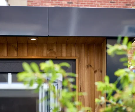 Garden studio overhang